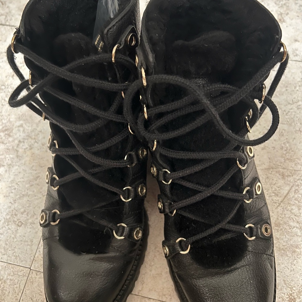 Jimmy Choo Black Lace-Up Women's Boots